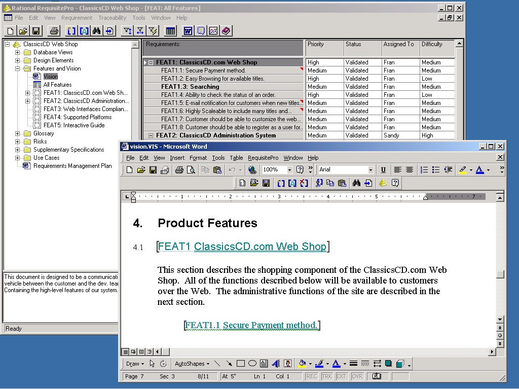D3 Rational RequisitePro--󔵓c Microsoft Word ľoܼ