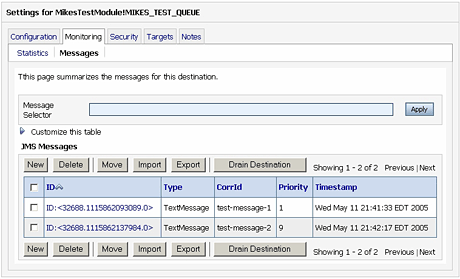 WebLogic Server 9.0JMS(D)D