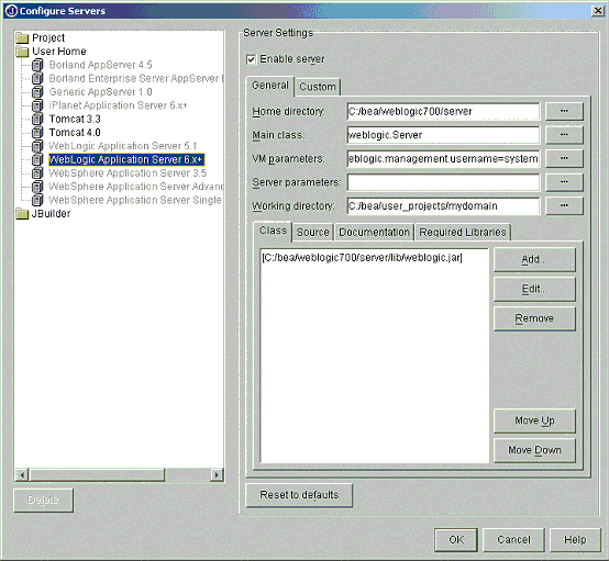 Jbuilder7與Weblogic7整合開發之-環境建立(圖十)