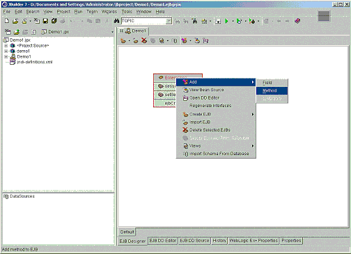 Jbuilder7與Weblogic7整合開發之-開發實例(圖六)