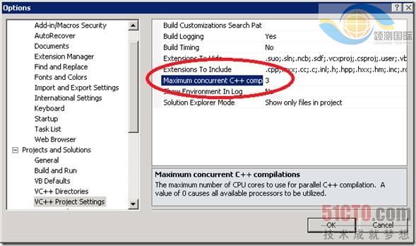 C++編譯最大并行任務數設置