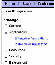 Administrative Console 應用程序選項
