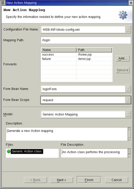 New Action Mapping 向導