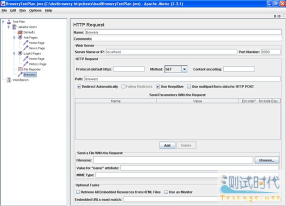 使用 JMeter GUI 創建測試計劃
