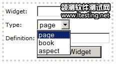 包含下拉列表的 Web 表單