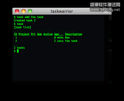 taskwarrior screenshot